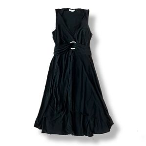 Motherhood Maternity Black Belted High Low Dress